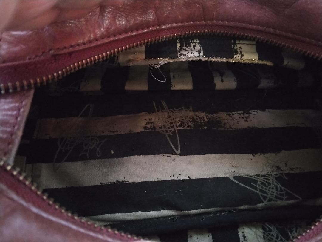 Vivienne Westwood ブラウンピンクレザー ハンドバッグ