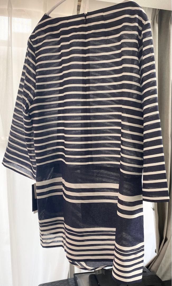 新品タグ付 レリアン ボーダー チュニック ブラウス 13+号 36,300円