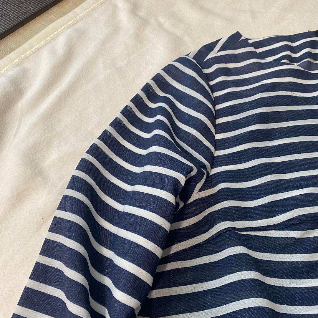 新品タグ付 レリアン ボーダー チュニック ブラウス 13+号 36,300円