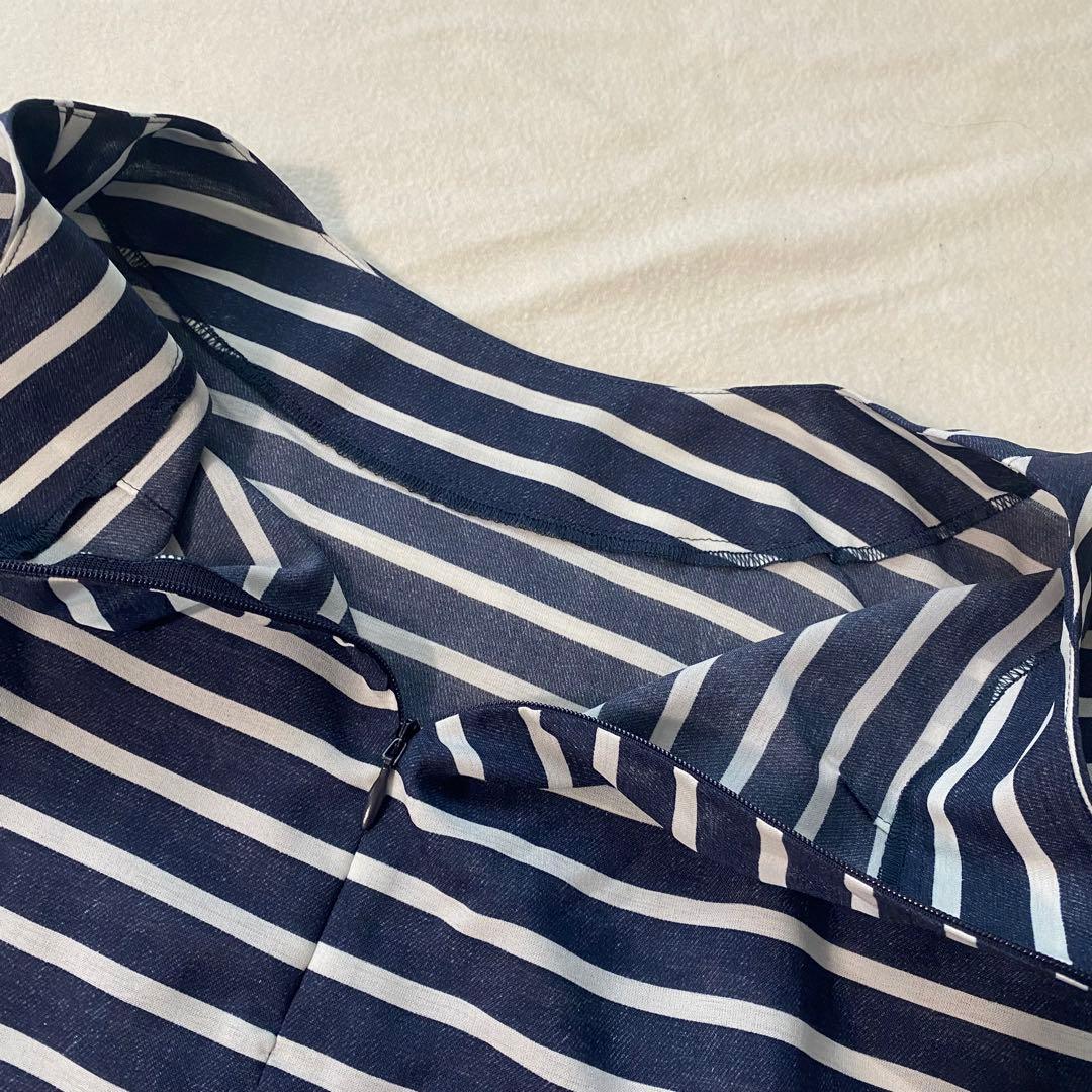 新品タグ付 レリアン ボーダー チュニック ブラウス 13+号 36,300円