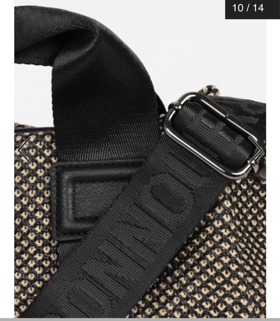 【新品】NOUER メッシュ 2WAYバッグ ベージュ/ブラック