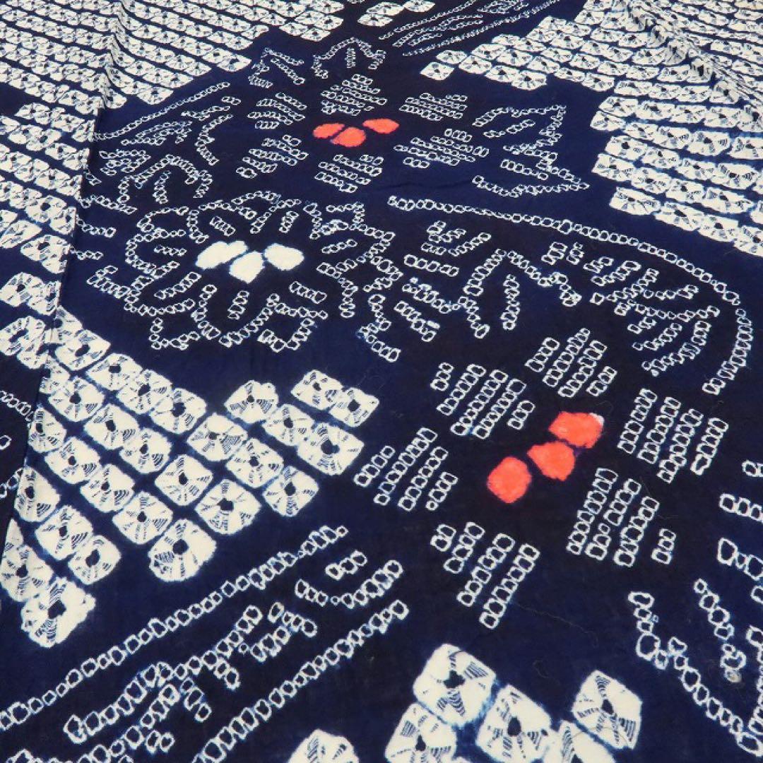 美品 有松鳴海絞り 綿 高級浴衣 着物 A3502