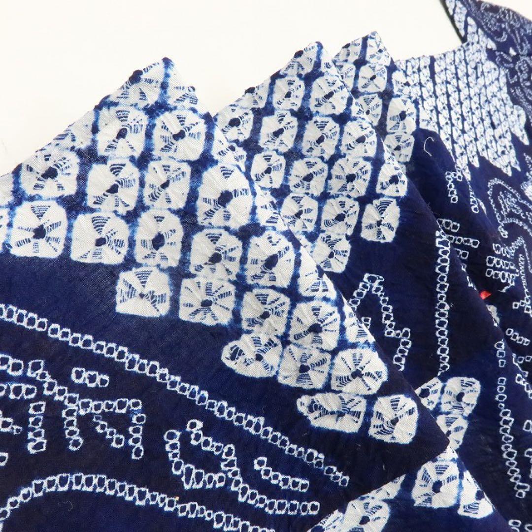 美品 有松鳴海絞り 綿 高級浴衣 着物 A3502