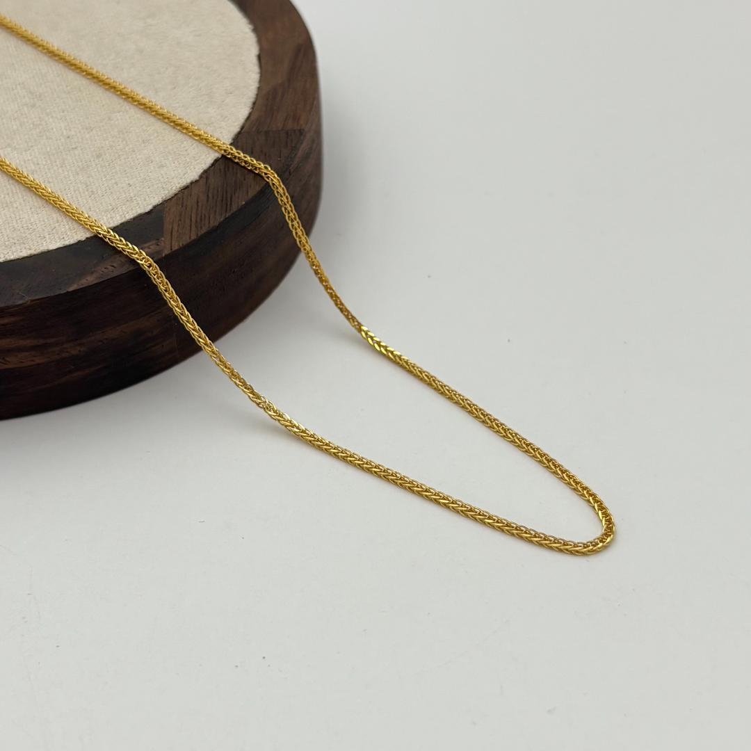 K18金製ネックレス 1.92g ロブスタークラスプ