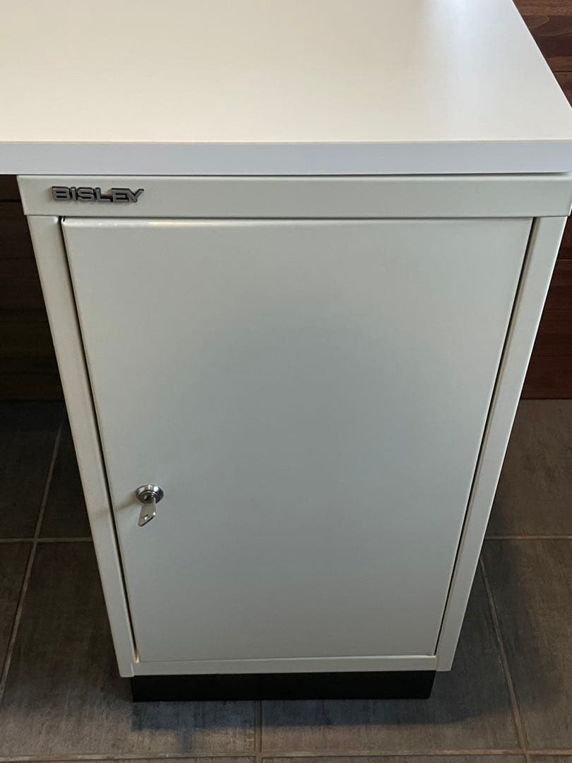 直接引取　超美品■BISLEYビスレー■デスクセット/スチールキャビネット/天板