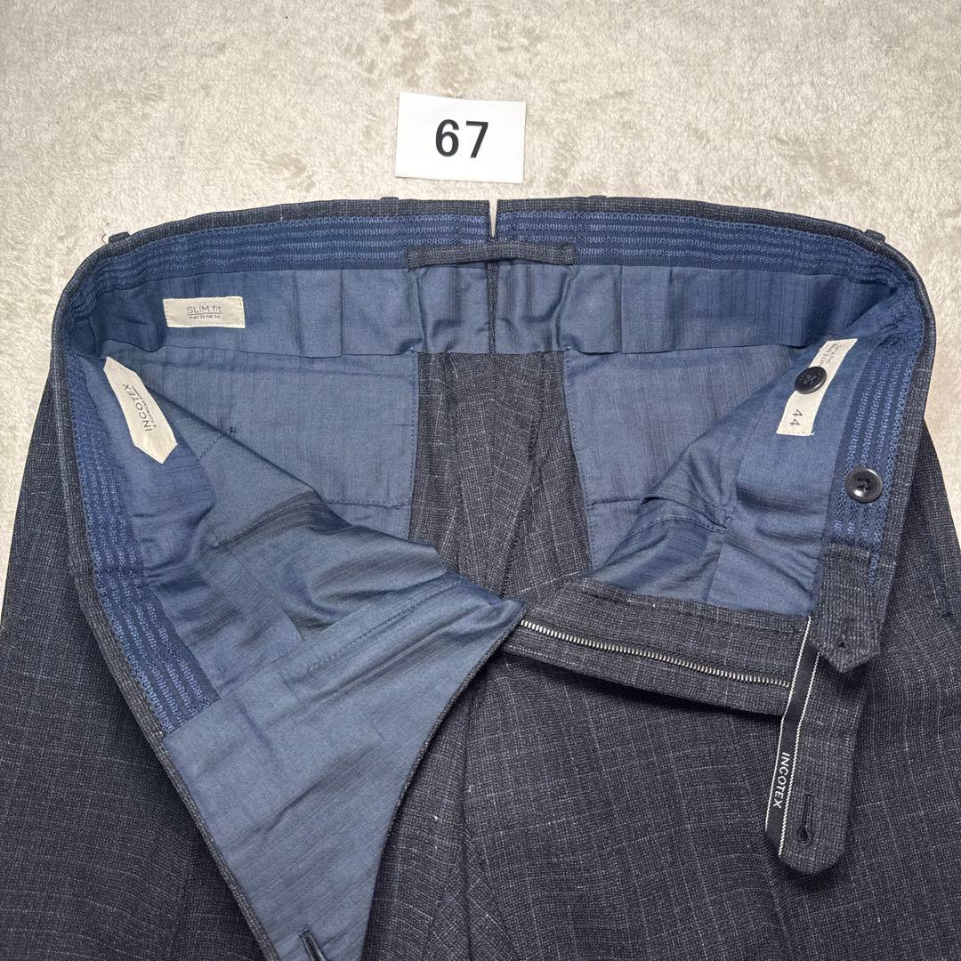 67 春夏用　未使用　インコテックス　スラックス　44 グレー