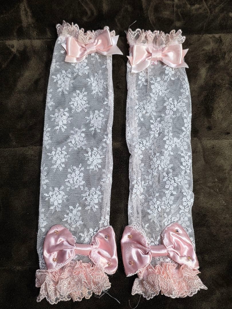 Angelic Pretty アームウォーマー　サテンリボン　ピンク