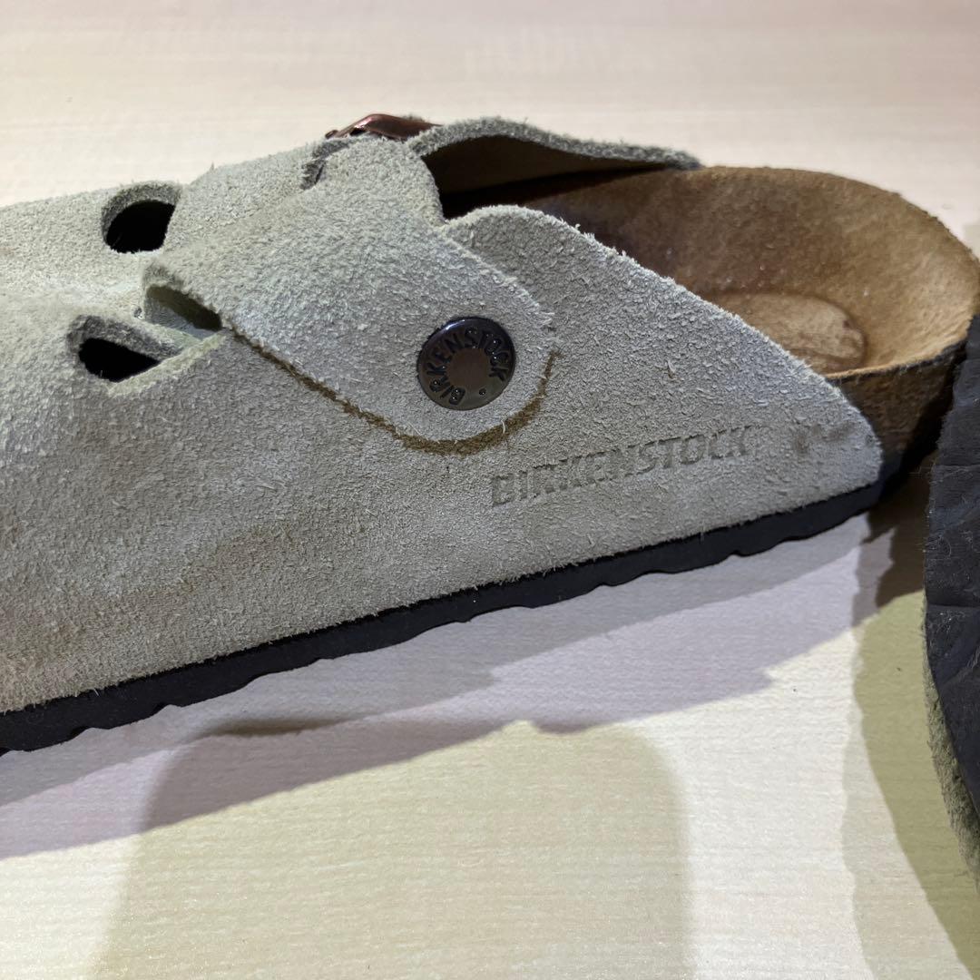 BIRKENSTOCK Boston LEVE ベージュ牛革スエード サンダル