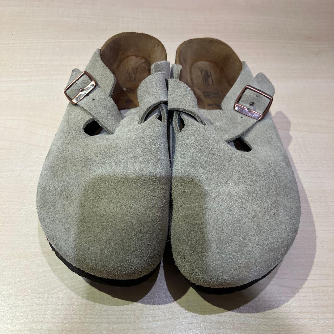 BIRKENSTOCK Boston LEVE ベージュ牛革スエード サンダル