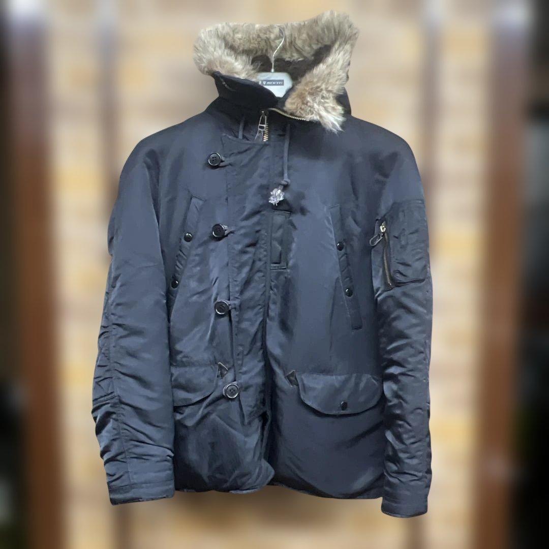 金*！様 スカルフライト　N-3B サイズ36 ミリタリージャケット ファー付き