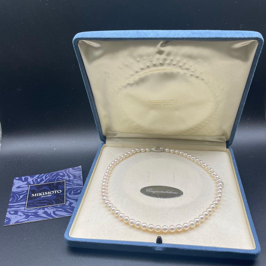 ミキモト アコヤ真珠 ネックレス 6.5-7.0mm SILVER 現行