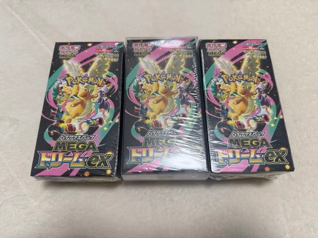 ポケモンカードゲーム MEGAドリームEX シュリンク付き　3BOX