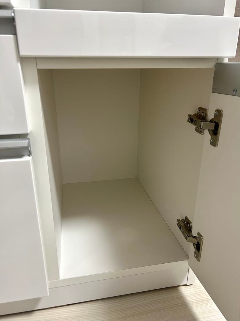 【美品】キッチンカウンター（レジューム 90QH-R WH)