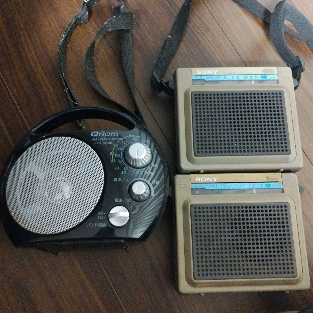 ジャンク中古ラジオ3台セット SONY ICR-S71×2台 キュリオム