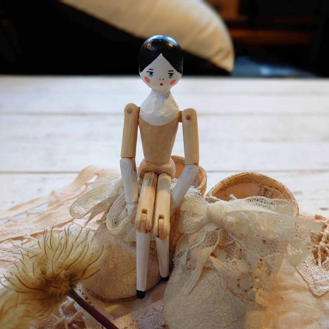 Jack Lou㉒ ミニチュア ペグドール ハンドメイド アンティーク風