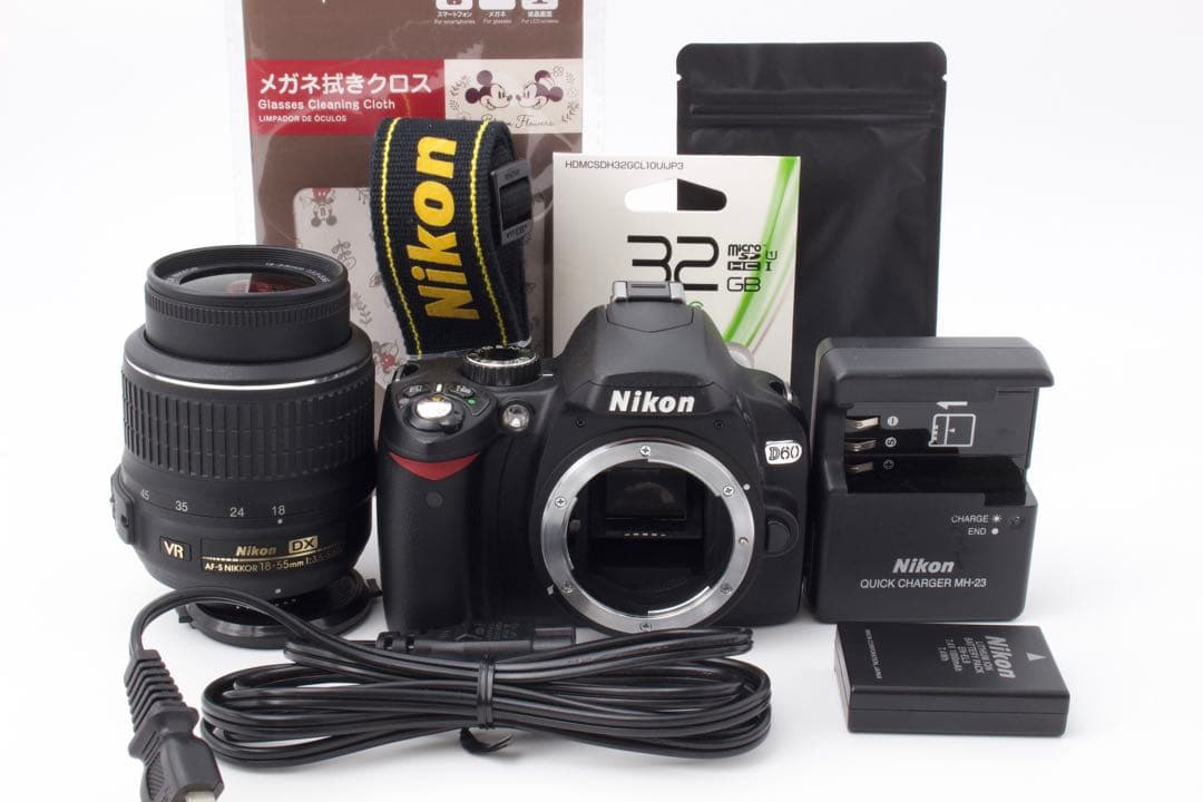 極美品✨Nikon D60 標準レンズキット　スマホ転送　手ぶれ補正 CCD