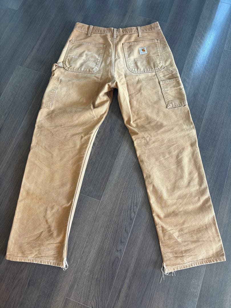 希少サイズ33 USA製 ビンテージ カーハート ダブルニー ペインターパンツ