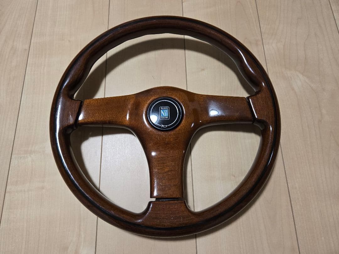 な*さ様 ウッド製 3スポーク ステアリング 約35cm