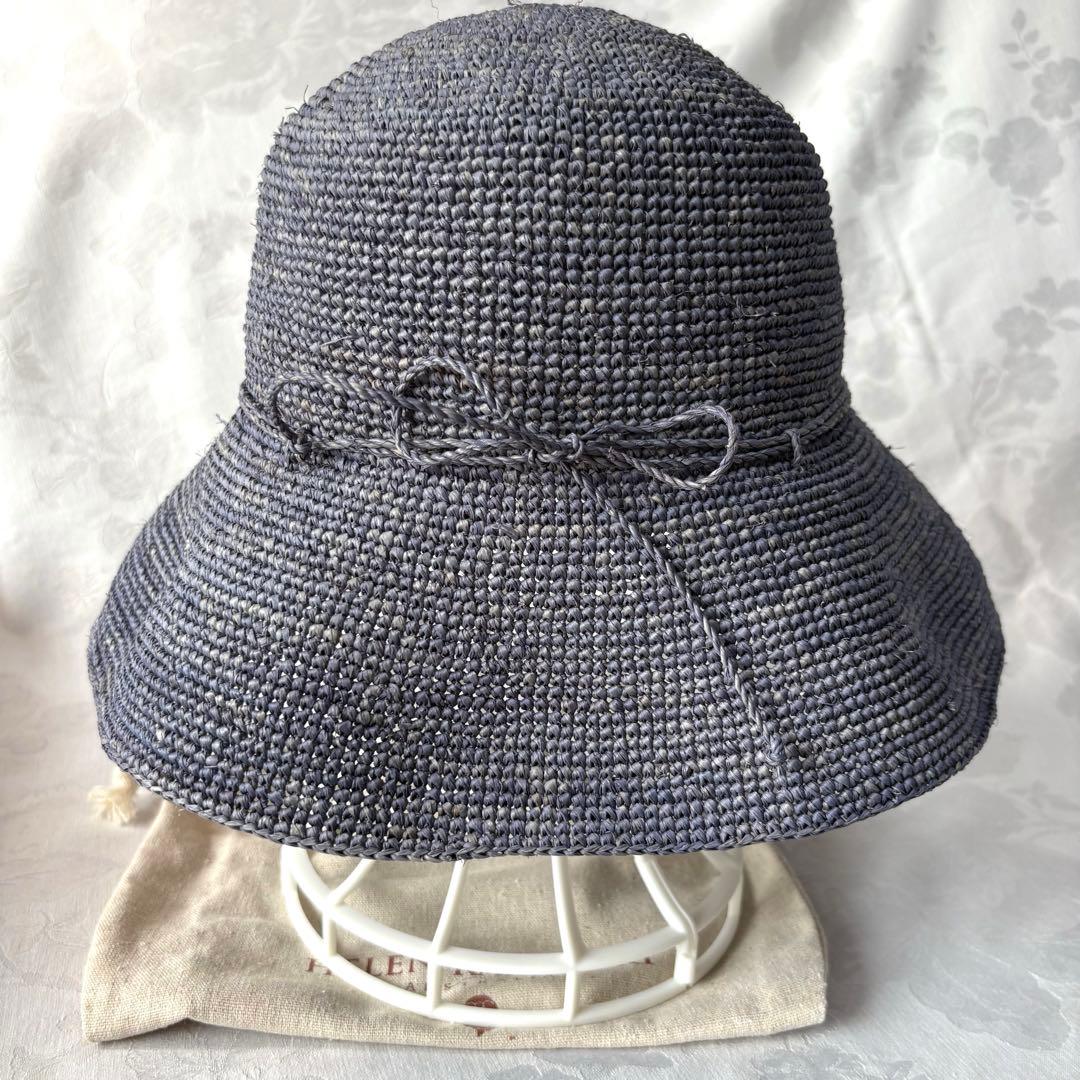 お買得　ヘレンカミンスキー 麦わら帽子 ブルー　ラフィネ　匿名配送