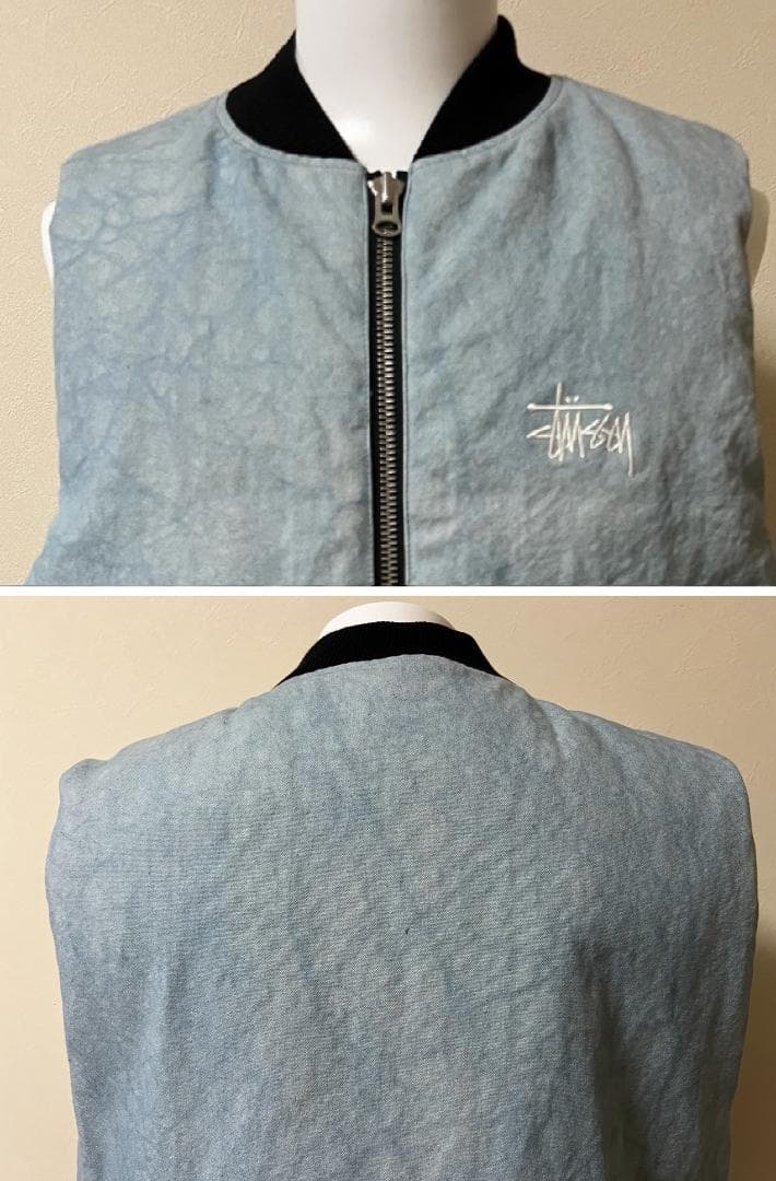 【美品】Stussy　ウォッシュド キャンバス プリマロフト ベスト【М】