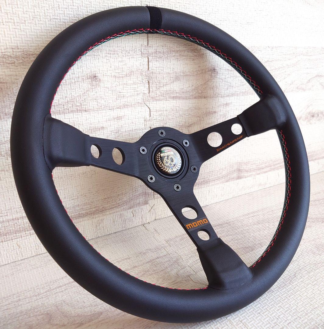 momo ステアリング 60周年 記念モデル 14インチ レザー ブラック