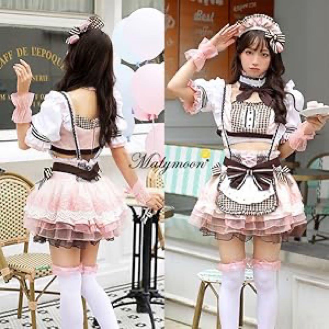 Malymoonマリームーンピンクメイド服(中村里砂着用)マカロンメイド ないる