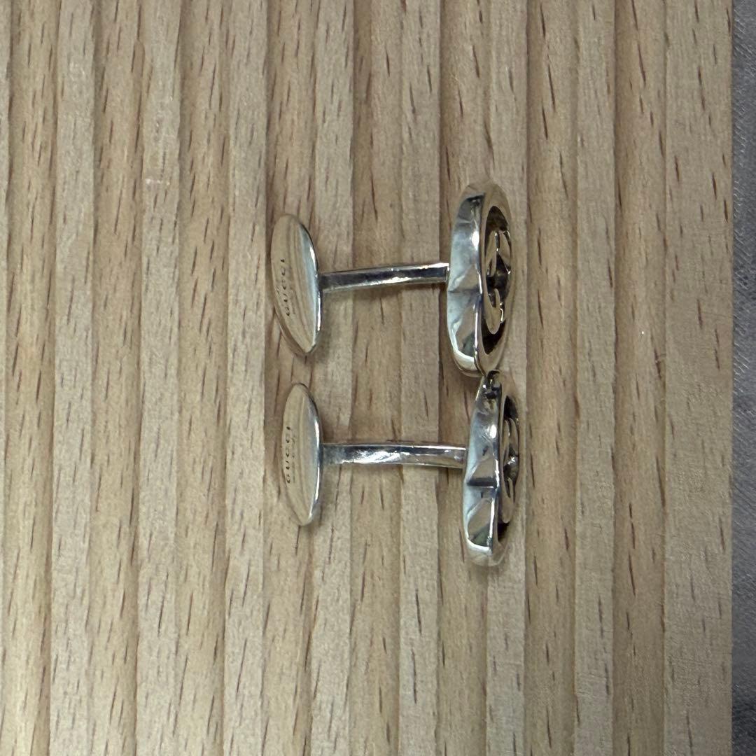 美品　GUCCI インターロッキングG シルバー925 カフリンクス　カフス