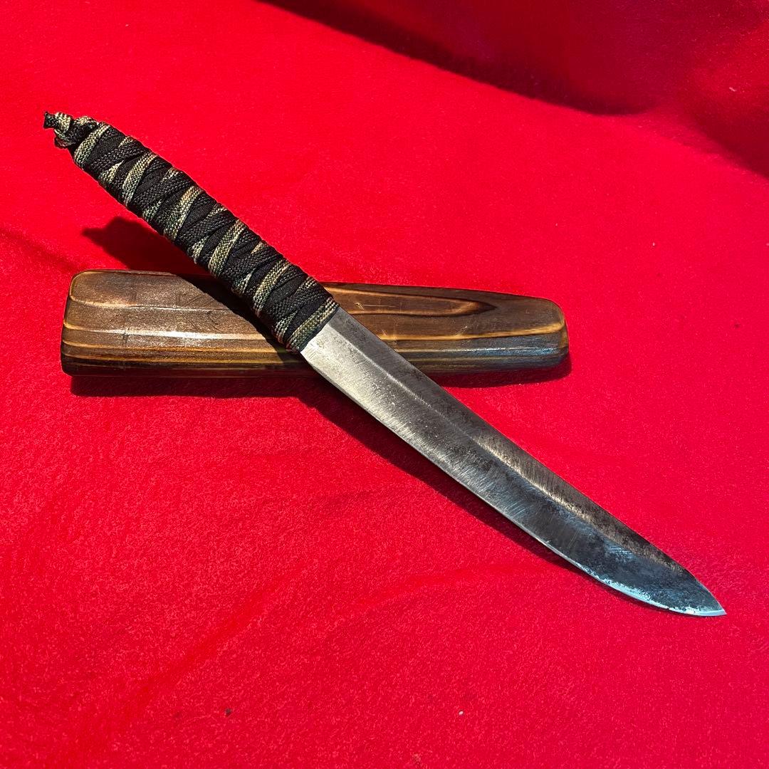 日本刀　残欠　ナイフ　⑥ 古刀　脇差　切先　フルタング　バトニング　アウトドア