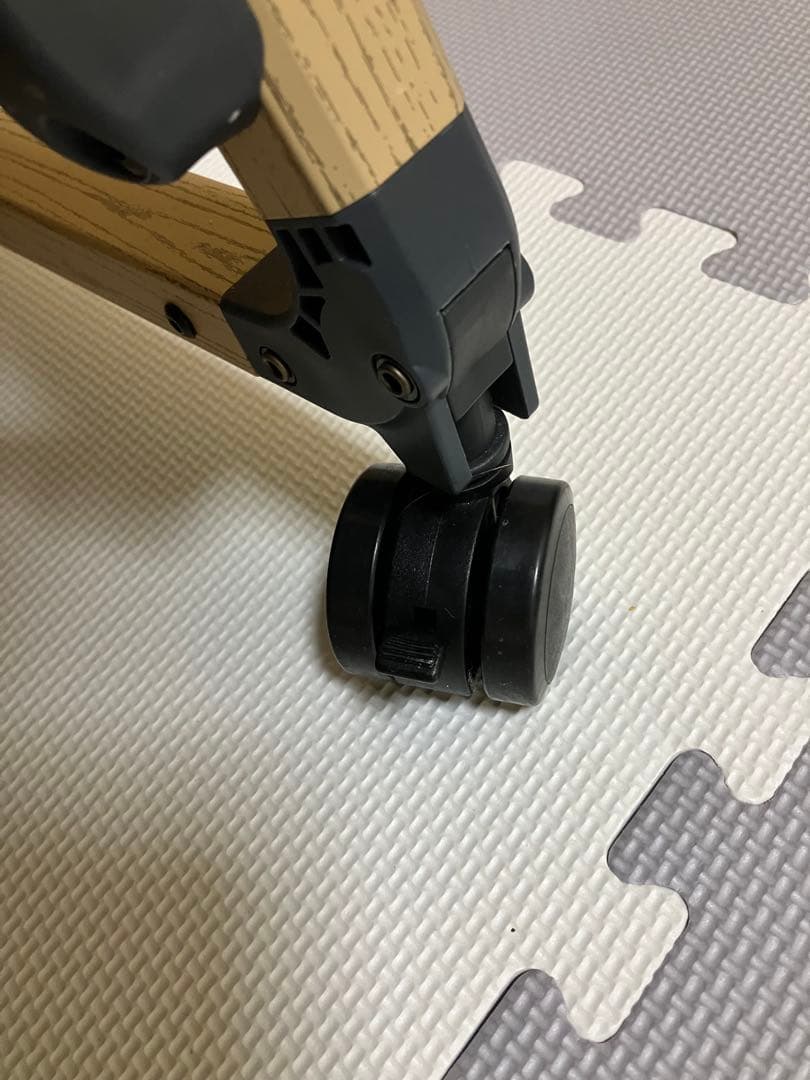 ベビーベッド グレー 布製