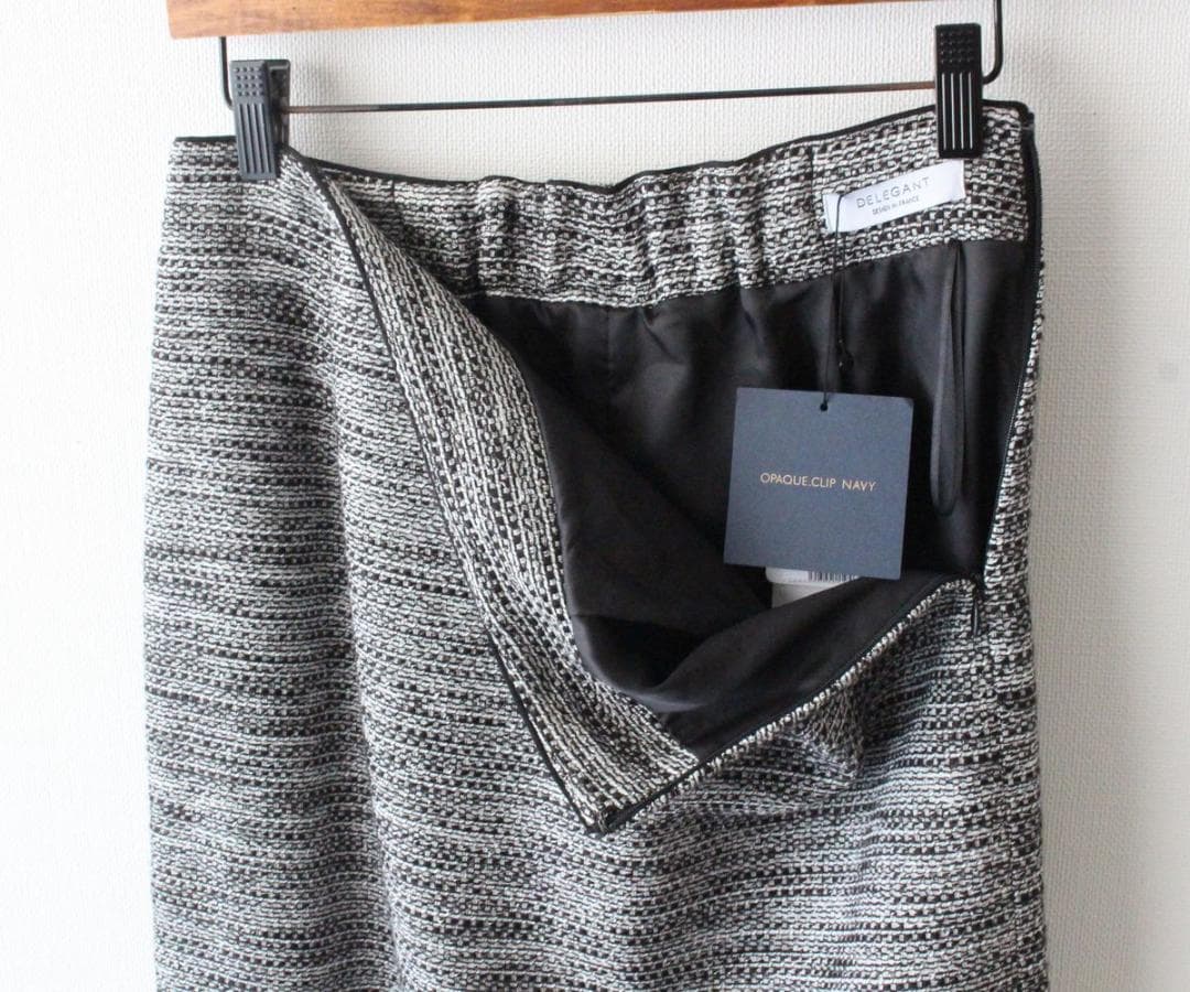 新品オペークドットクリップ　ツイード ジャケット＆スカート セットアップ 38M