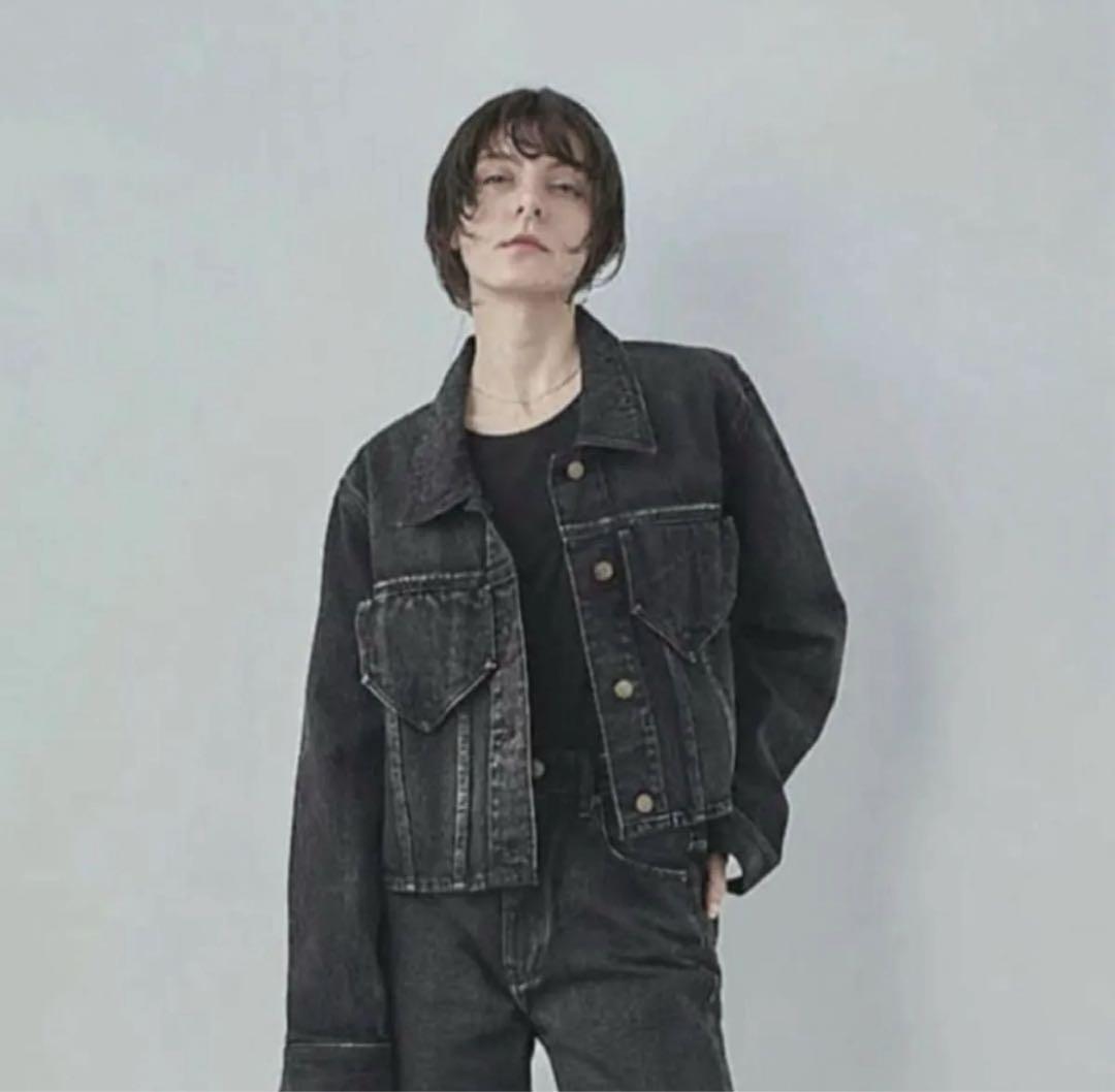 【美品】deru2828ブラックデニムジャケット 吉岡純子 完売品