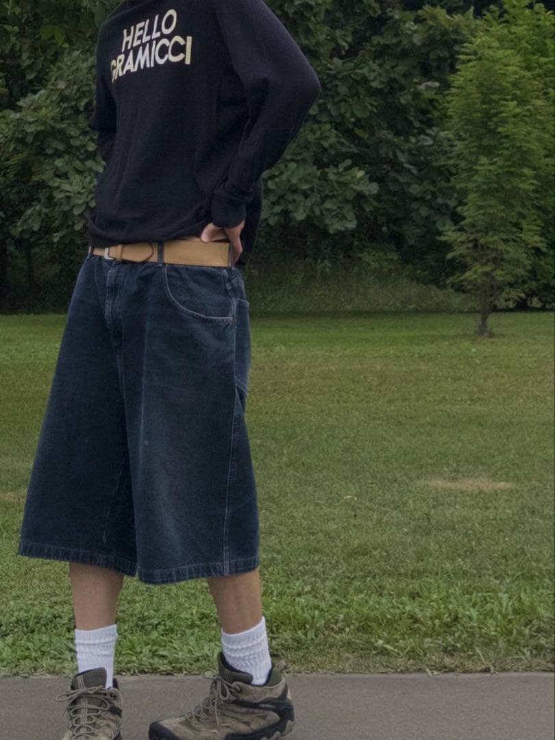 UTILITY バギーショーツ　バギーデニム　GREENY