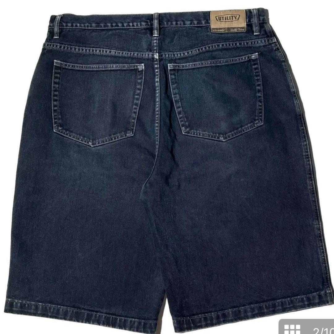 UTILITY バギーショーツ　バギーデニム　GREENY