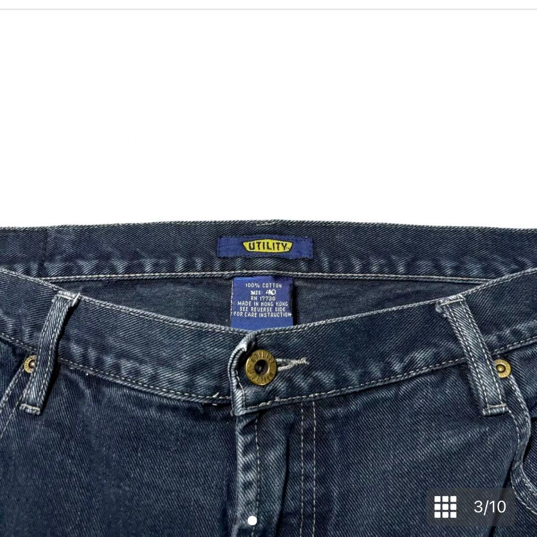 UTILITY バギーショーツ　バギーデニム　GREENY