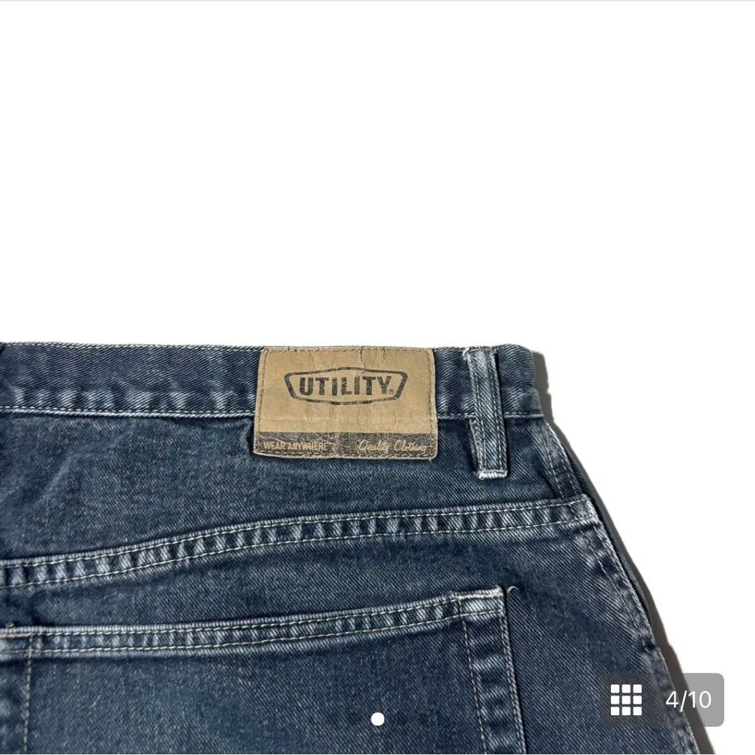 UTILITY バギーショーツ　バギーデニム　GREENY