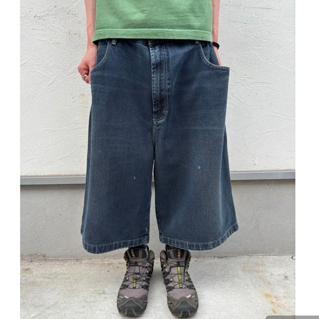 UTILITY バギーショーツ　バギーデニム　GREENY