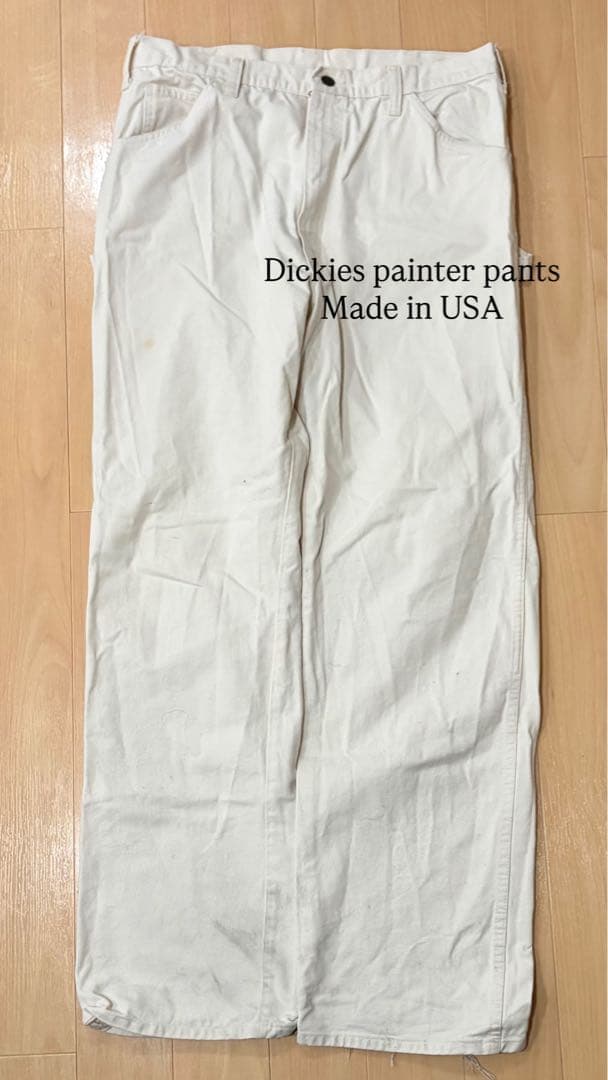 Dickies ペインターパンツ 38×34 White 古着　80s usa製