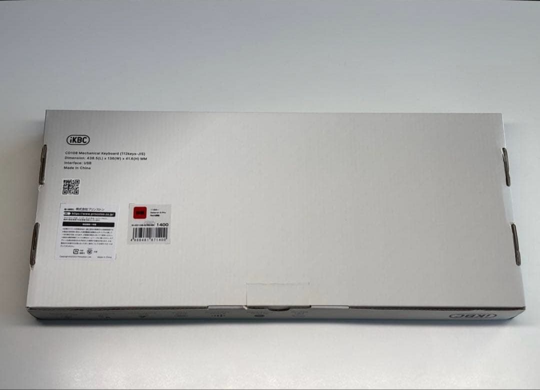 IKBC メカニカルキーボード CD108(赤軸) IK-CD108-G/RD