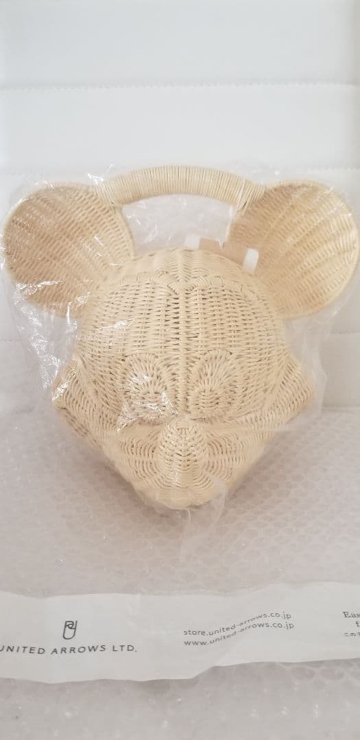 レア　完売品　ミッキーマウス 　未使用　ラタンかごバッグ　ディズニー可愛い　希少
