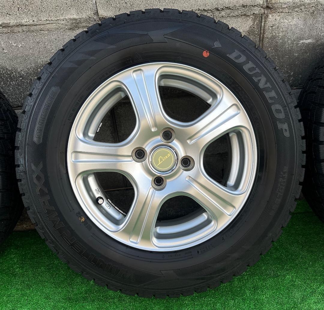 LINZ 14インチホイールと美しいスタッドレス185/70R14タイヤ(2個)
