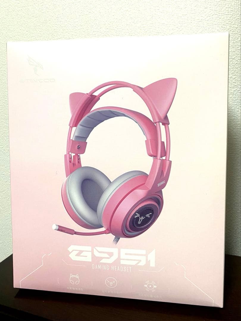 ピンクのSomic Stincoo G951ゲーミングヘッドセット