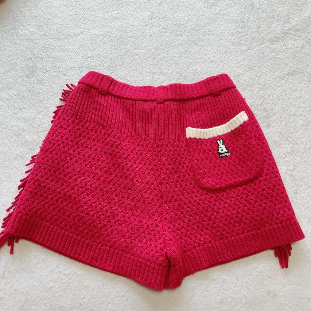 極美品　近年モデル　アルチビオ　セットアップ　ケーブル　フリンジ　白　ピンク