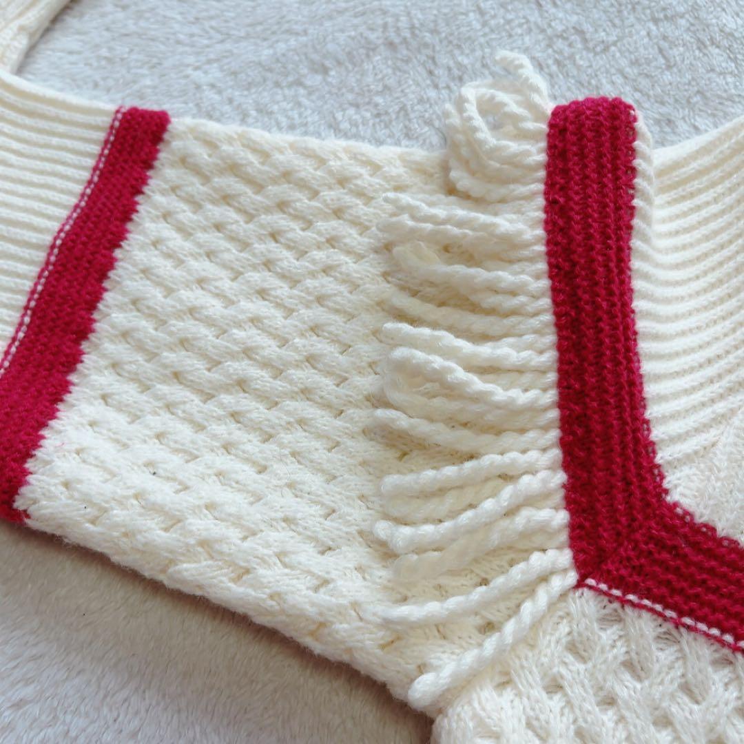 極美品　近年モデル　アルチビオ　セットアップ　ケーブル　フリンジ　白　ピンク