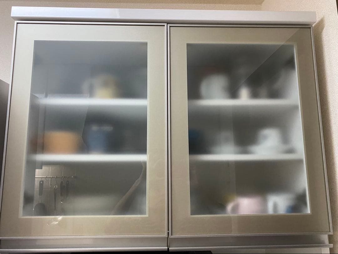 ニトリ　リガーレ　食器棚　80cm キッチンボード　白