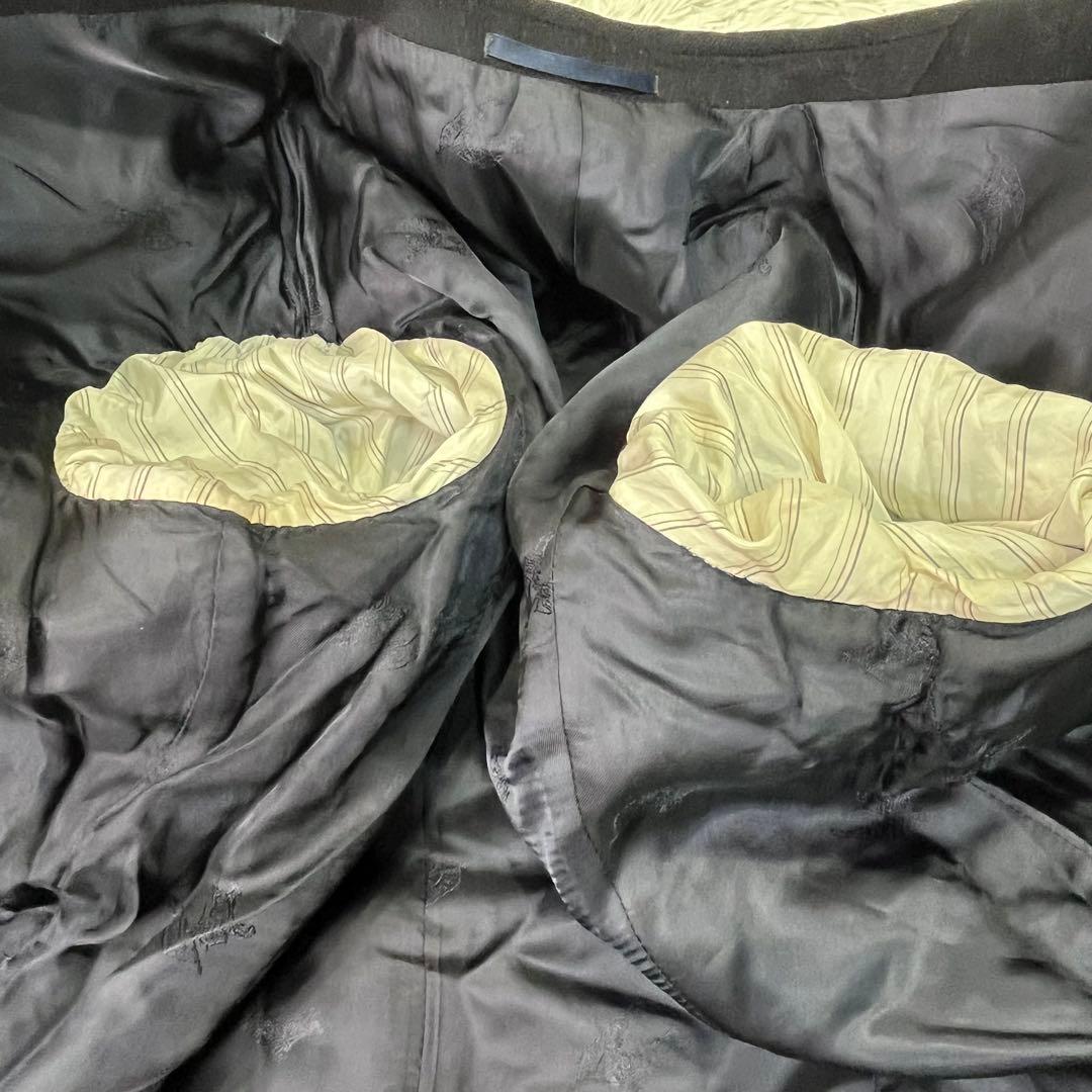 美品✨バーバリー　カシミヤ100% ダブルテーラードジャケット　金ボタン　黒　L