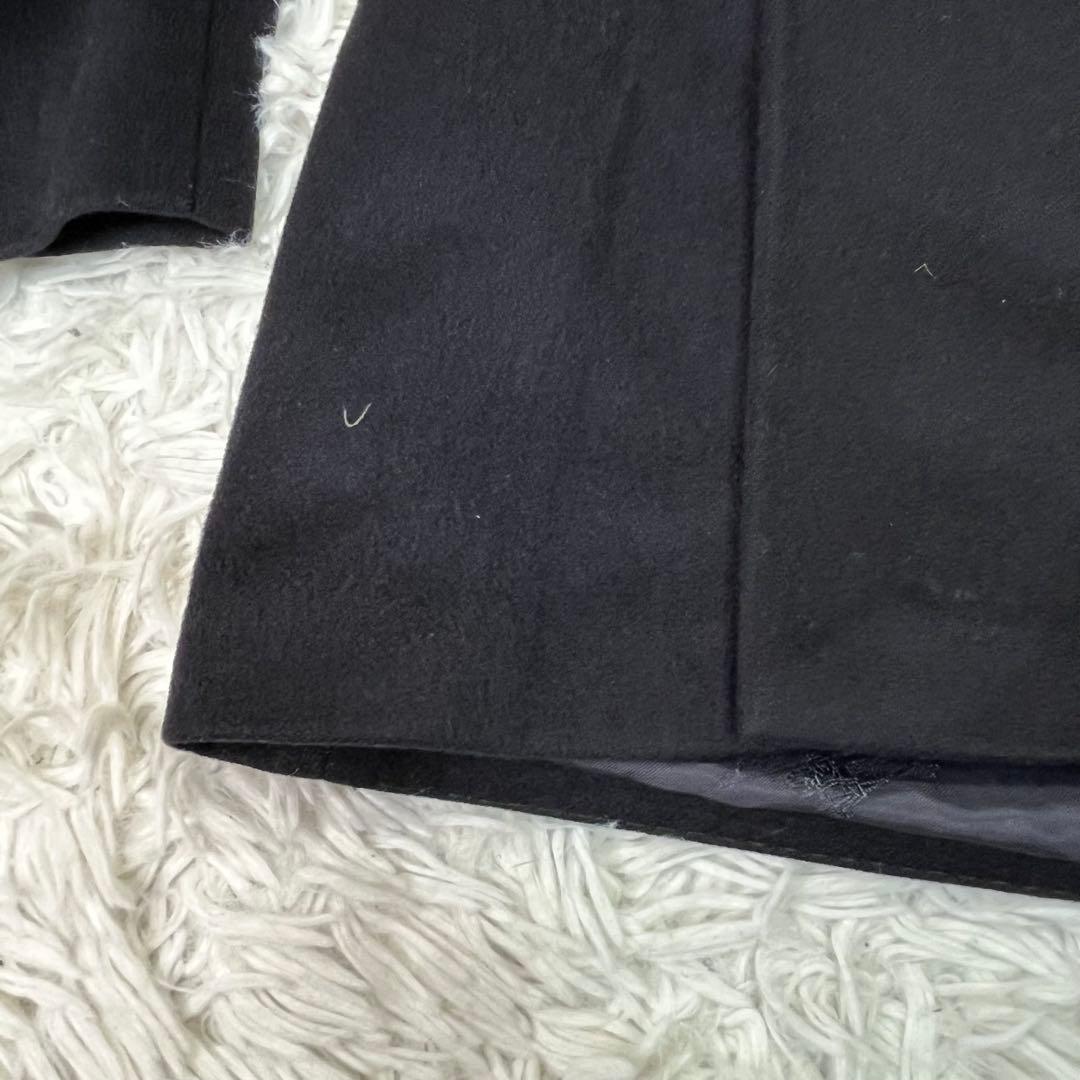 美品✨バーバリー　カシミヤ100% ダブルテーラードジャケット　金ボタン　黒　L