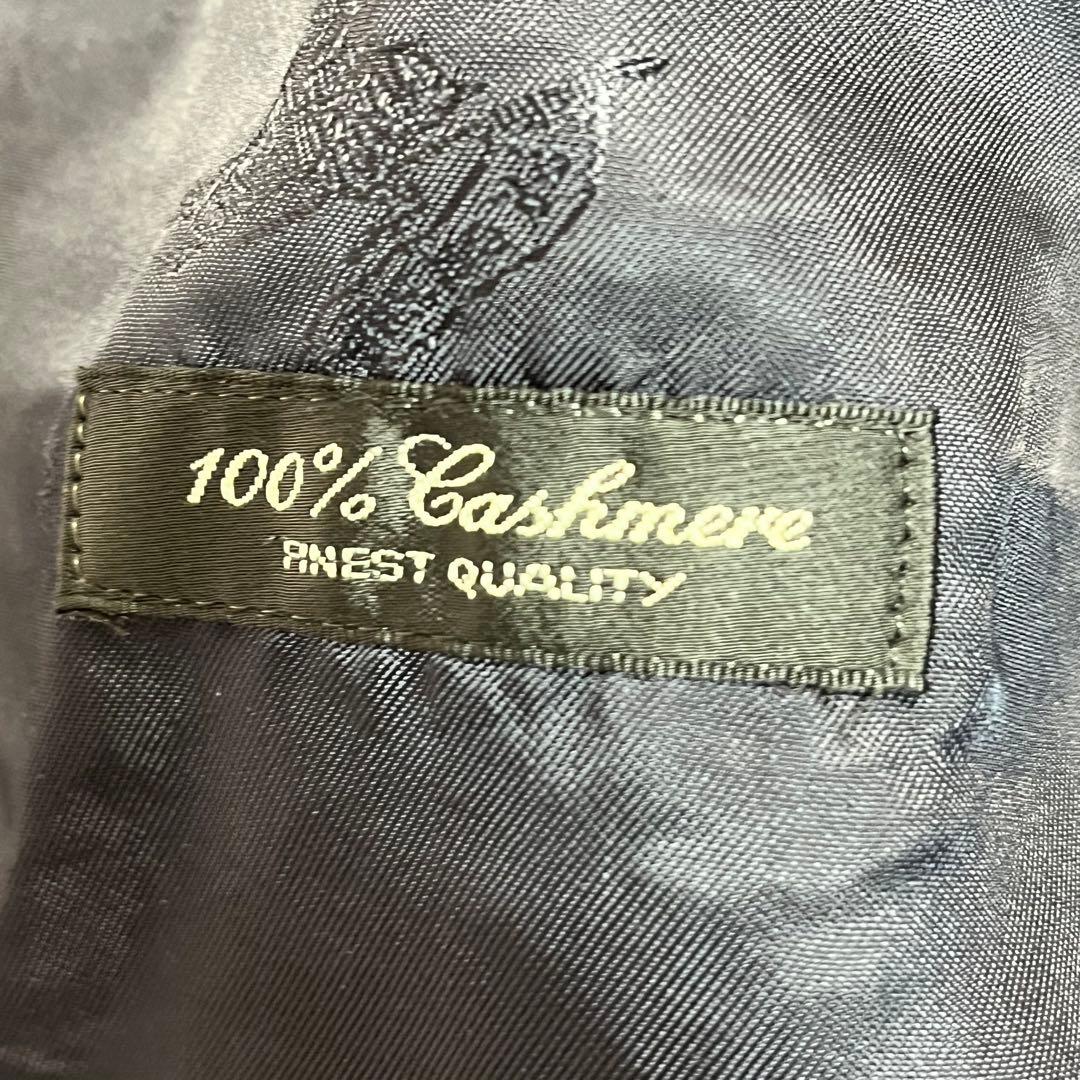 美品✨バーバリー　カシミヤ100% ダブルテーラードジャケット　金ボタン　黒　L