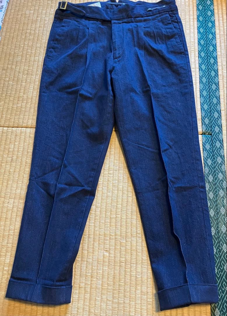 PT01 デニムスラックス 永久クリース処理済