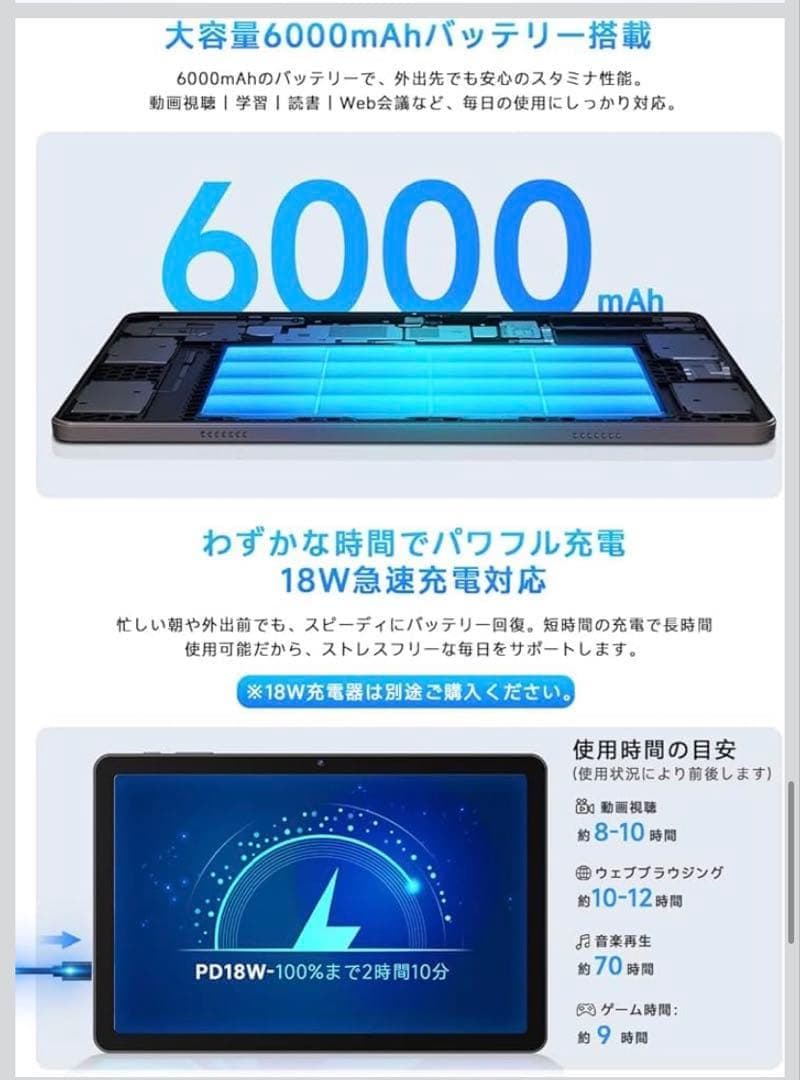 PHILIPS Android15 タブレット 10インチ 8コアCPU