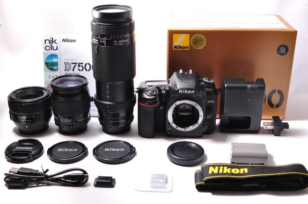 ❤️極上美品❤️ニコン D7500 単焦点＆標準＆超望遠トリプルレンズセット❤️
